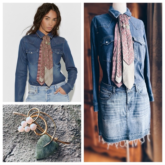 Jade Brooch Mid Century Modern - Picture 10 of 10